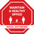 Stop: Social Distancing Maintain A Healthy Office Circular - Floor Sign
