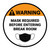 Warning: Mask Required Before Entering Break Room Circular - Floor Sign