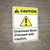 Caution: Overhead Work Proceed With Caution ANSI Vertical - Wall Sign