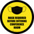 Mask Required Before Entering Conference Room Yellow Circular - Floor Sign