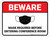 Beware: Mask Required Before Entering Conference Room Rectangular - Floor Sign