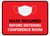 Masks Required Before Entering Conference Room Red Rectangular - Floor Sign