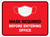 Masks Required Before Entering Office Red Rectangular - Floor Sign