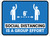 Social Distancing Is A Group Effort Blue Rectangular - Floor Sign