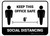 Social Distancing Keep This Office Safe White Rectangular - Floor Sign