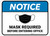 Notice: Mask Required Before Entering Office Rectangular - Floor Sign