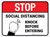 Stop: Social Distancing Knock Before Entering Rectangular - Floor Sign