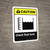 Caution: Check Fluid Level with Icon Portrait - Wall Sign