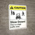 Caution: Slow Down High Traffic Area ANSI - Wall Sign