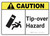 Caution: Tip Over Hazard ANSI - Wall Sign