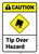 Caution: Tip Over Hazard ANSI - Wall Sign