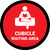 Cubicle Waiting Area Red Circular - Floor Sign