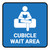 Cubicle Wait Area Blue Square - Floor Sign