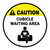 Caution: Cubicle Waiting Area Circualr - Floor Sign