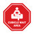 Cubicle Wait Area Stop Circular - Floor Sign