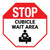 Stop: Cubicle Wait Area Circular - Floor Sign