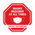 Social Distancing Masks Required At All Times Stop Circular - Floor Sign