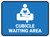Cubicle Waiting Area Blue Rectangle - Floor Sign