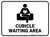 Cubicle Waiting Area White Rectangle - Floor Sign