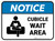 Notice: Cubicle Wait Area Rectangle - Floor Sign