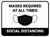 Social Distancing Masks Required At All Times White Rectangle - Floor Sign
