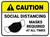 Caution: Social Distancing Masks Required At All Times Rectangle - Floor Sign