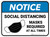 Notice: Social Distancing Masks Required At All Times Rectangle - Floor Sign