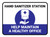 Help Maintain A Healthy Office Purple Rectangle - Floor Sign