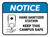 Notice: Keep This Campus Safe Rectangle - Floor Sign