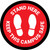 Stand Here - Keep This Campus Safe Red Circular - Floor Sign