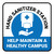 Help Maintain A Healthy Campus Hand Sanitizer Blue Square - Floor Sign