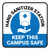Keep This Campus Safe Hand Sanitizer Blue Square - Floor Sign