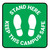 Stand Here - Keep This Campus Safe Green Square - Floor Sign