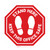 Stop Stand Here - Keep This Office Safe White Circular - Floor Sign