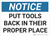 Notice: Housekeeping Proper Place - Wall Sign