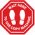 Stop Sign Wait Here To Use Copy Machine - Floor Sign