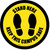 Stand Here - Keep This Campus Safe Circular Yellow - Floor Sign