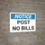 Notice: Post No Bills - Wall Sign