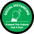 Social Distancing: Pretend This Cubicle Had A Door Green Circular - Floor Sign