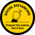 Social Distancing: Pretend This Cubicle Had A Door Yellow Circular - Floor Sign
