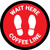 Wait Here: Coffee Line Red Circular - Floor Sign
