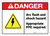 Danger: Arc Flash And Shock Hazard Ppe Required ANSI - Wall Sign