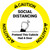 Caution: Round Social Distancing - Pretend This Cubicle Had A Door Circular - Floor Sign