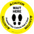 Caution: Wait Here - Pretend This Cubicle Had A Door Circular - Floor Sign