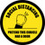 Yellow Social Distancing: Pretend This Cubicle Had A Door Circular - Floor Sign