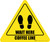 Wait Here: Coffee Line Yield - Floor Sign