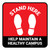 Stand Here: Help Maintain A Healthy Campus Red Square - Floor Sign