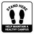 Stand Here: Help Maintain A Healthy Campus White Square - Floor Sign