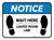 Notice: Wait Here - Ladies Room Line Rectangle - Floor Sign