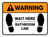 Warning: Wait Here - Bathroom Line Rectangle - Floor Sign